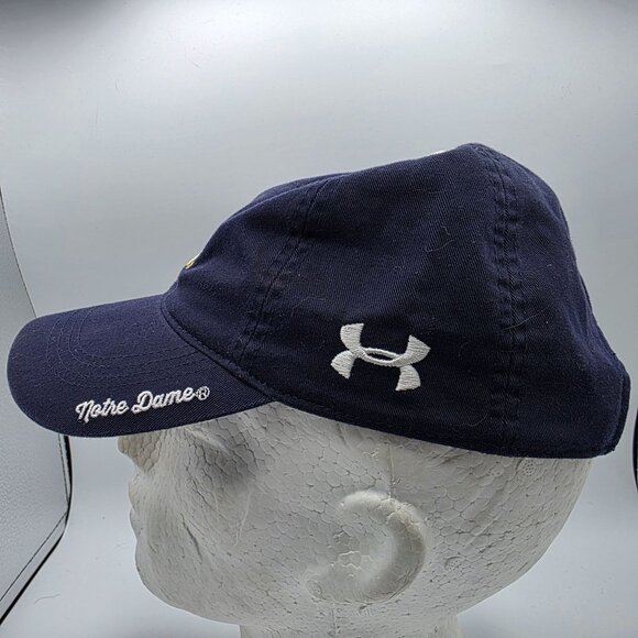 Under Armour Womens Blue Notre Dame Adjustable Hat Cap Sports Casual Outdoors - Picture 2 of 10